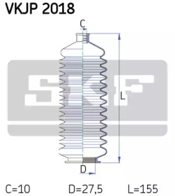 Гофрированный кожух / прокладки SKF для RENAULT CLIO I (B/C57_, 5/357_) 1.4